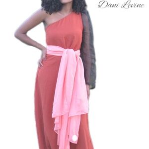 Silk jumpsuit with a scarf - Saruel dress  M - L.